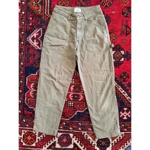 Marine Layer Utility Pants Olive Green Women's Size 2 Cropped Workwear